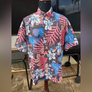 PreOwned Reyn Spooner Classic Hawaiian Print Multicolored Men's XXL